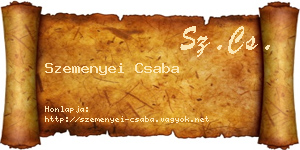 Szemenyei Csaba névjegykártya