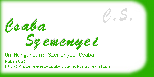 csaba szemenyei business card